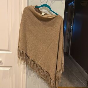 Garnet Hill Cashmere Sweater Poncho One Size